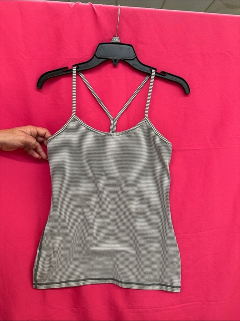 lululemon athletica Black & White Striped Racerback Cami